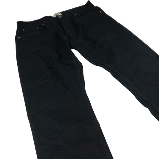 Kangaroo Poo W36 L32 Men's Black Slim Fit Jeans 98 Cotton 2 Elastane