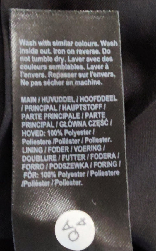 River Island Gingham Check Trousers UK6 Women's High Waisted Wide Leg Black