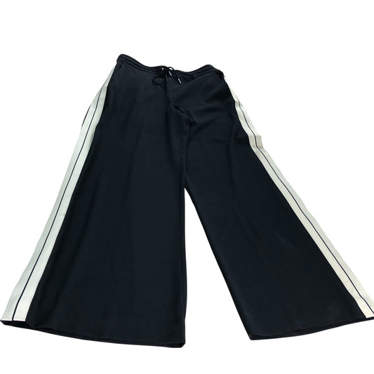 Branded Black Side Stripe Wide Trousers - Size 16L