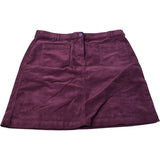 Corduroy Skirt UK Size 18 Women's Burgundy Washable Cotton Blend