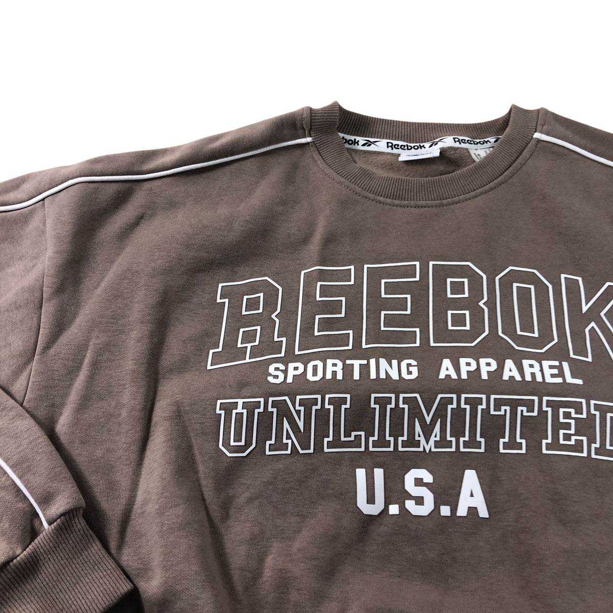 Reebok Unlimited Sweatshirt Kids 13 Years Brown Sporting Apparel U.S.A