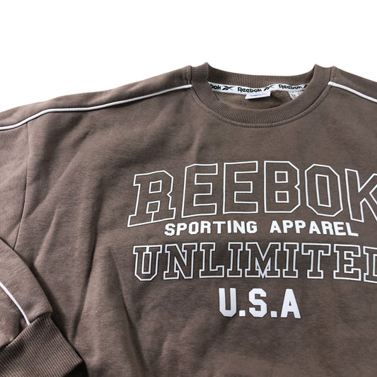 Reebok Unlimited Sweatshirt Kids 13 Years Brown Sporting Apparel U.S.A