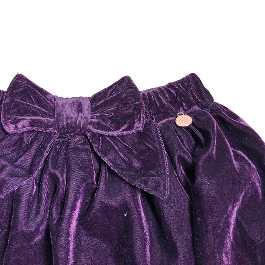 Branded Girls Purple Velvet Bow Skirt Age 6 Cute Dressy Style