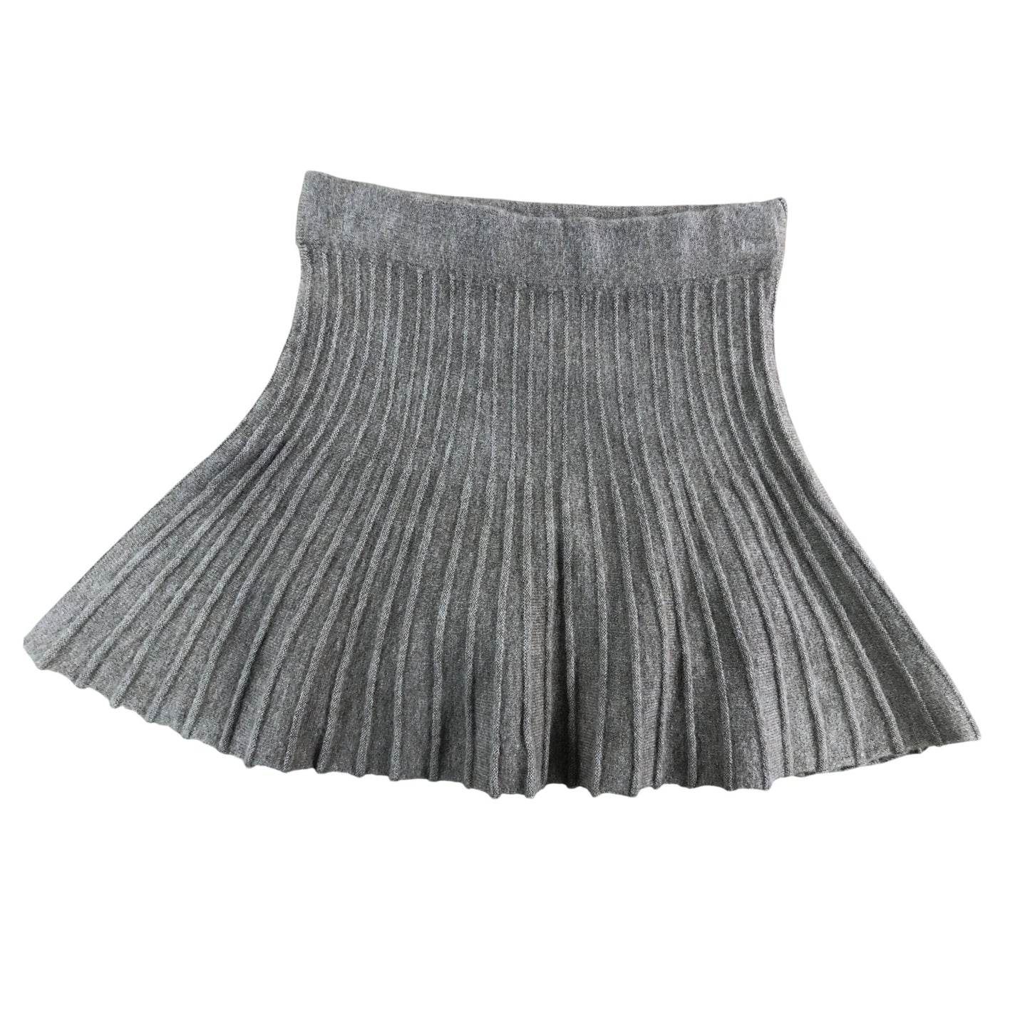 Private Label Pleated Mini Skirt UK12 Women's Tan Knitted A Line Fashion