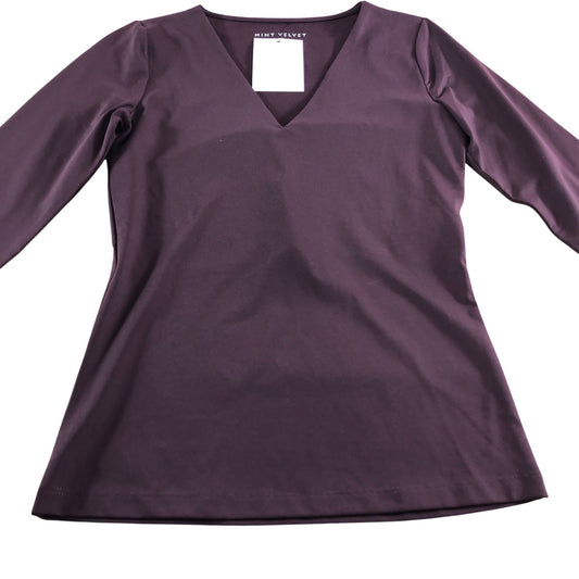 Branded Burgundy V Neck Layering Top - Size 6