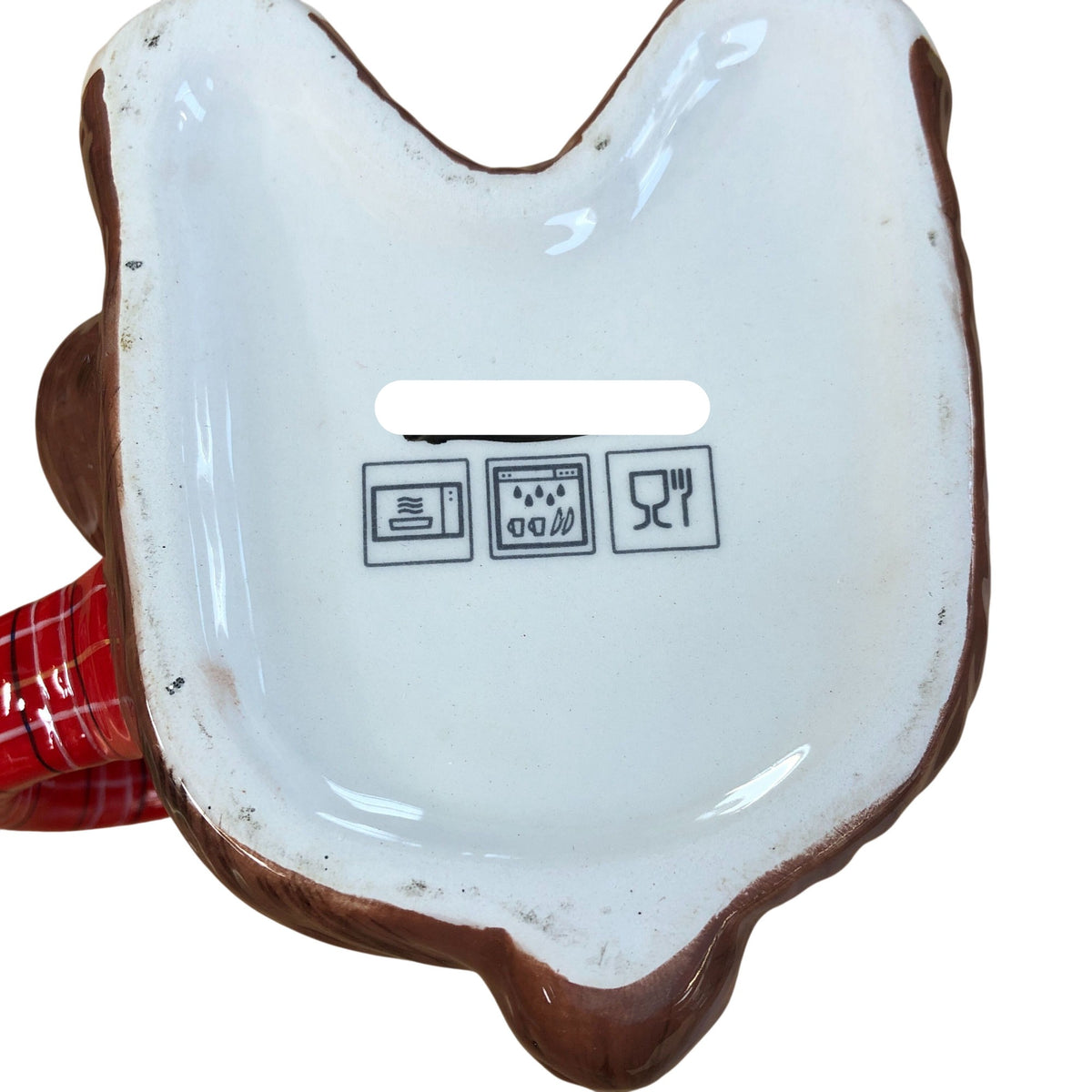 Cute Bear Mug Ceramic Drinkware With Red Scarf
