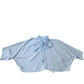 River Island UK12 Women's Light Blue Blouse Bow Tie