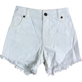AllSaints Denim Shorts Size 5-6 Years Girls White Frayed Hem Casual Style