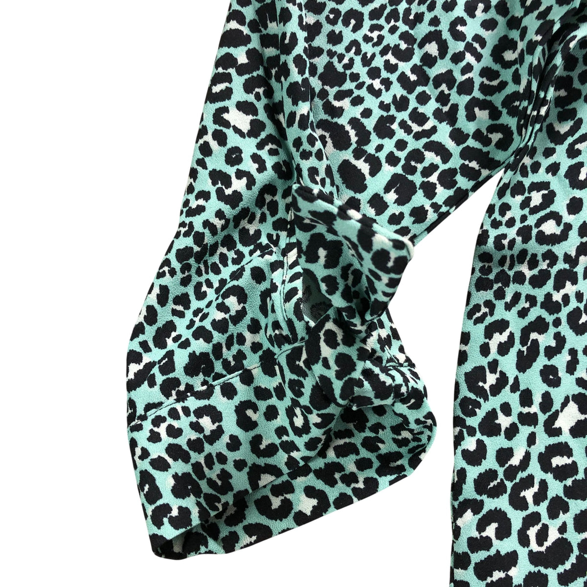 Dancing Leopard Maxi Dress UK12 Women's Leopard Print Green