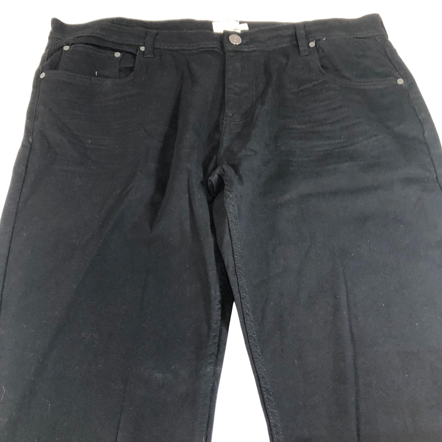 Onfire W40 L30 Men's Black Cotton Stretch Trousers Classic Fit Easy Care