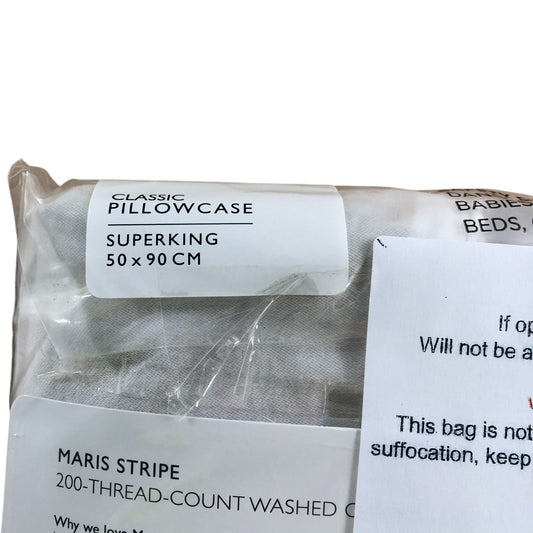 The White Company Maris Stripe Classic Pillowcase Superking 50x90cm