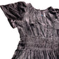 Velvet Maxi Dress XS Puffed Sleeve Women's Brown Party Elegant