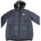 Adidas Boys Puffer Jacket Size 9-10 Years Black Hooded Outerwear