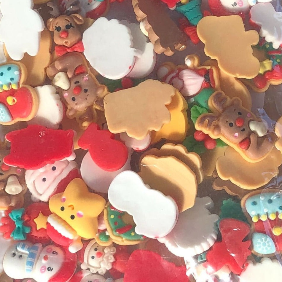 Christmas Themed Cake Toppers Decorating Supplies 60 Pieces
