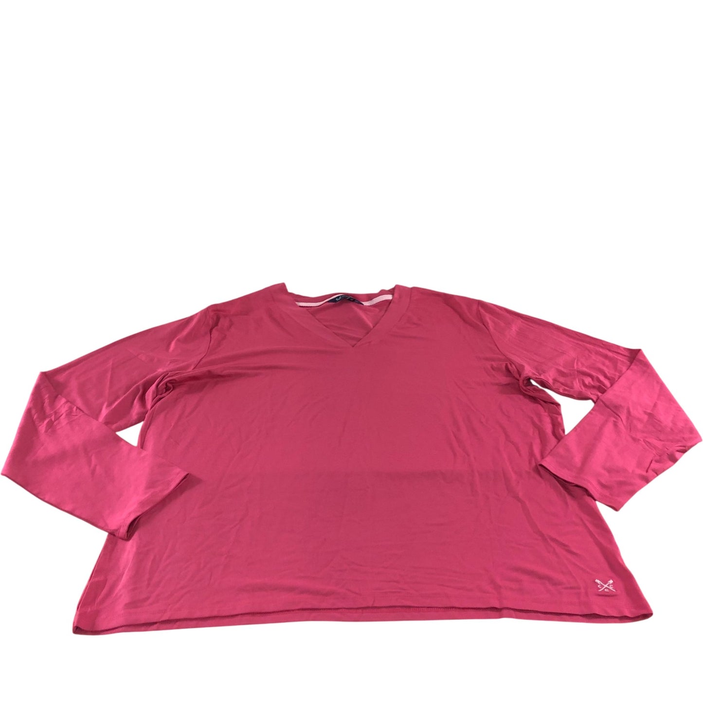 Crew Clothing Company Pink Long Sleeve V Neck Top Size 16