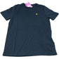 T-Shirt Black Cotton Polyester Crew Neck Men's Size 9-10 Years