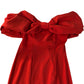 River Island Red Dress UK Medium Women's Off Shoulder Bow Detail