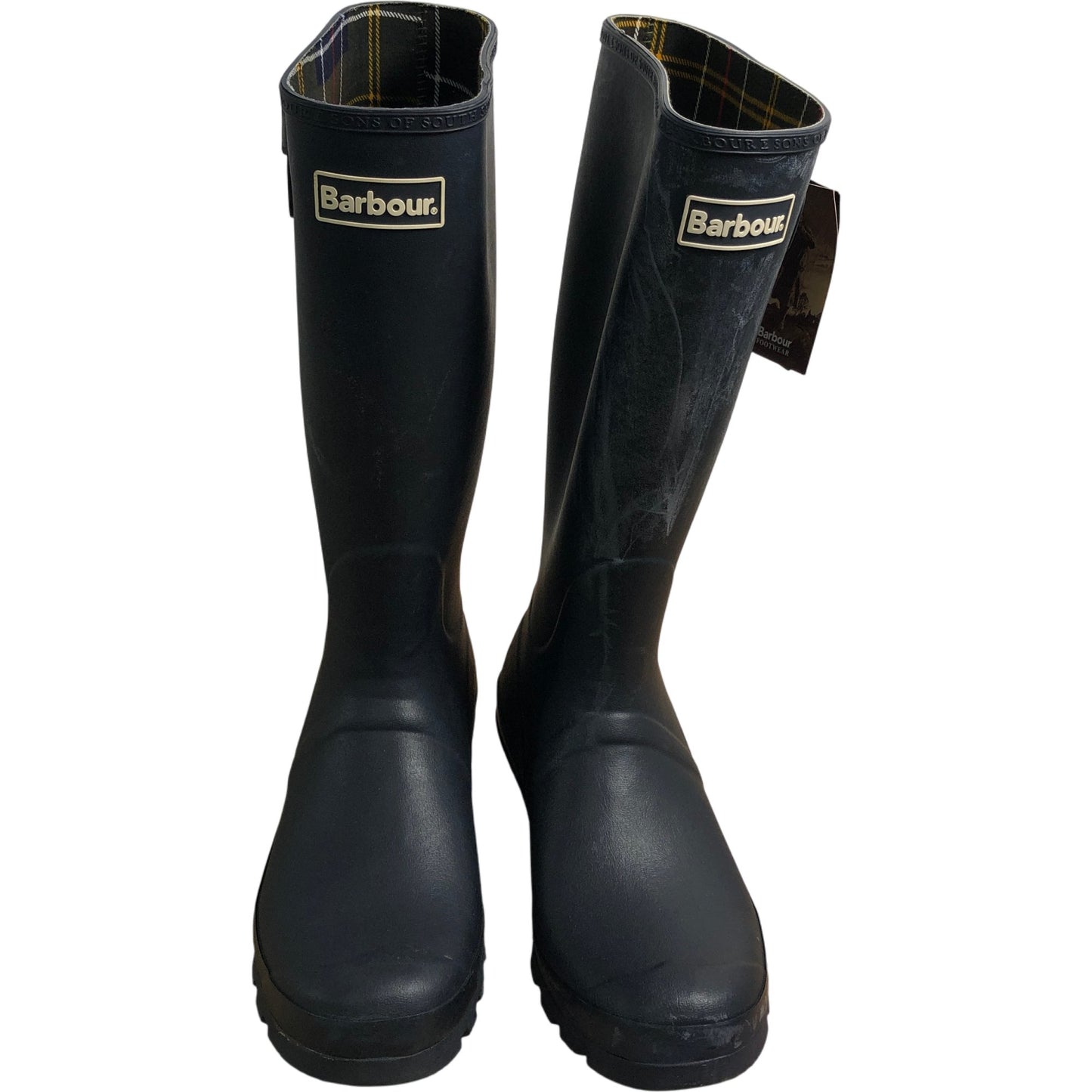 Barbour Mens Bede Wellingtons UK11 Navy Waterproof Rubber Boots Outdoor