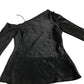 River Island Black Long Sleeve Top UK6 Women's Fitted Satin Style Off Shoulder