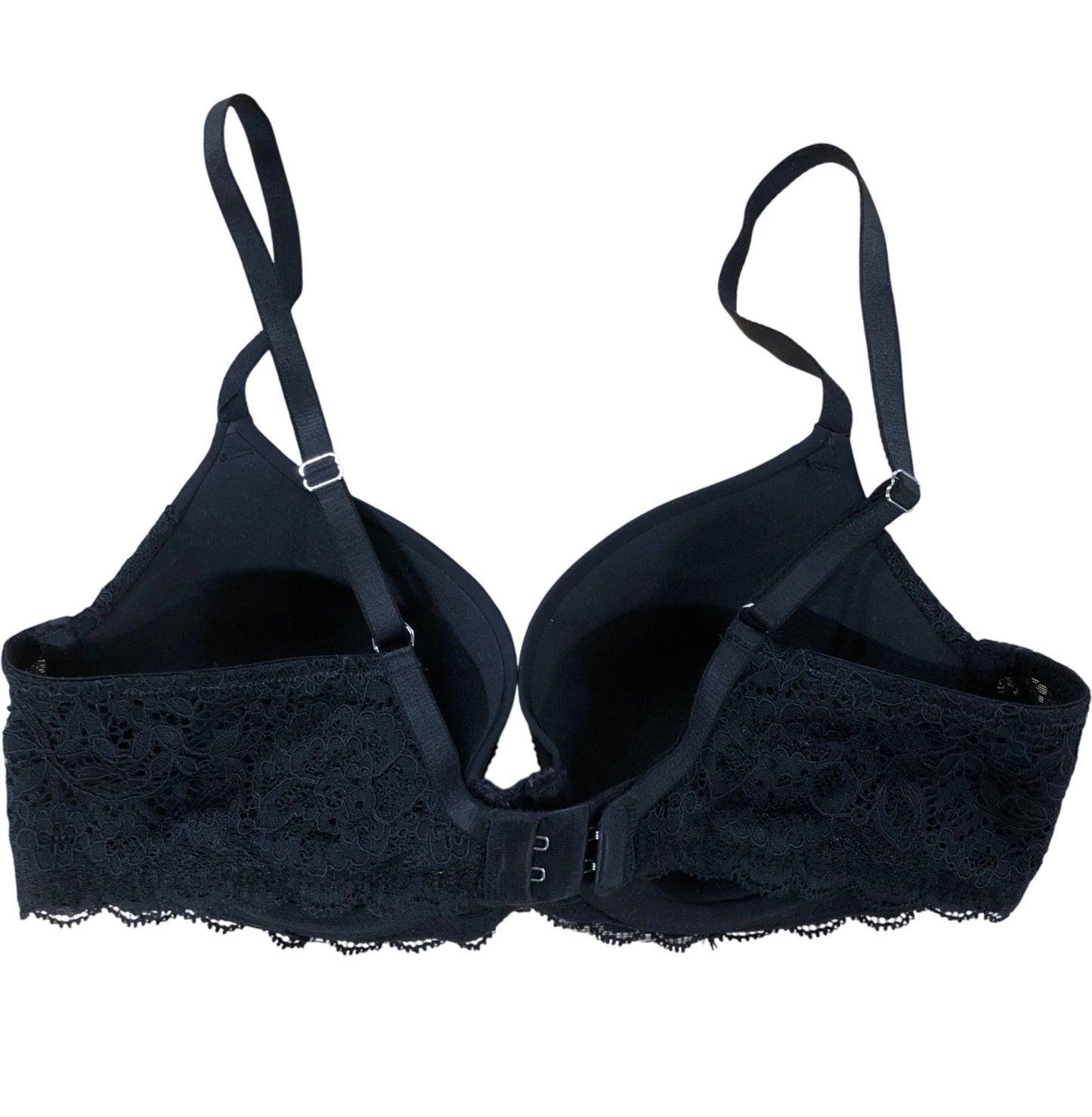 ella M Lily T Shirt Bra UK34B Women's Soft Luxury Lace Black Comfort Padding
