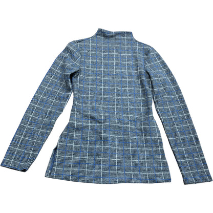 River Island Heritage Grey Plaid High Neck Top