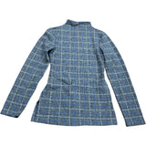 River Island Heritage Grey Plaid High Neck Top