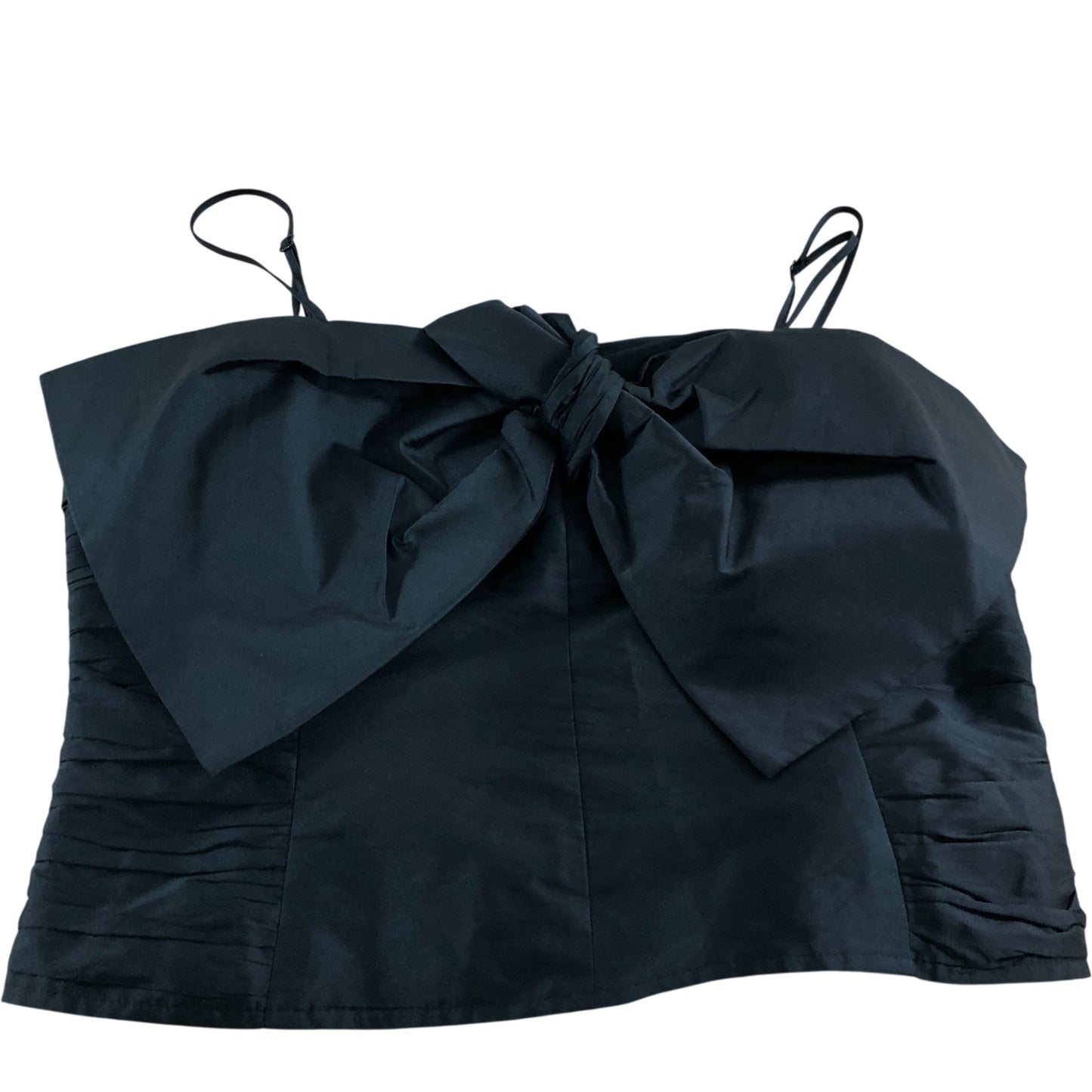 River Island UK12 Women's Black Bow Crop Cami Top