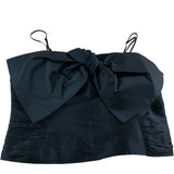 River Island UK12 Women's Black Bow Crop Cami Top