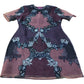 River Island Women's Beaded Dress Size UK12 Purple Sheer Short Sleeve Party Wear