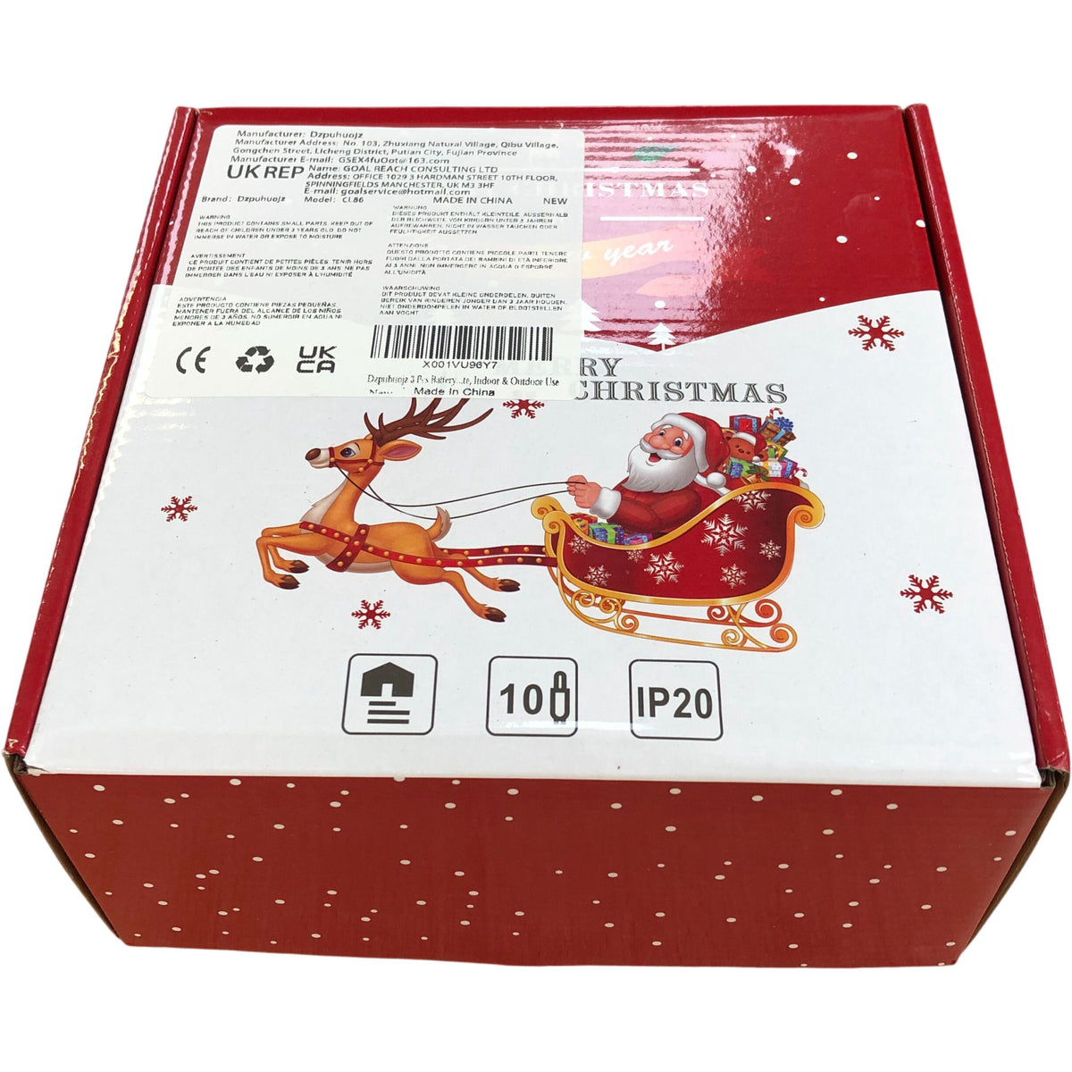 Festive Light Up Christmas Decoration Set Of 3 - Bell Star & Tree