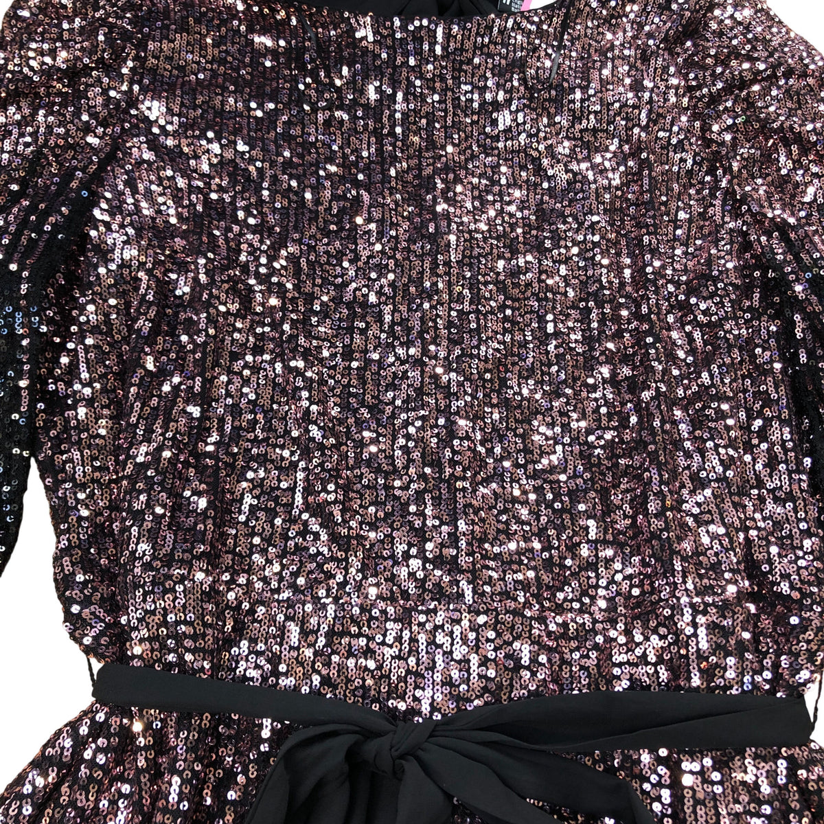 Long Sequin Dress UK20 Women's Black Pink Party Evening Wear