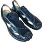 Black Leather Sandals Unisex Open Toe Adjustable Strap UK10.5