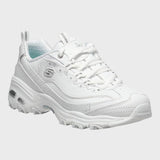 Skechers D'Lites White/Silver Trainers - Size UK 6.5