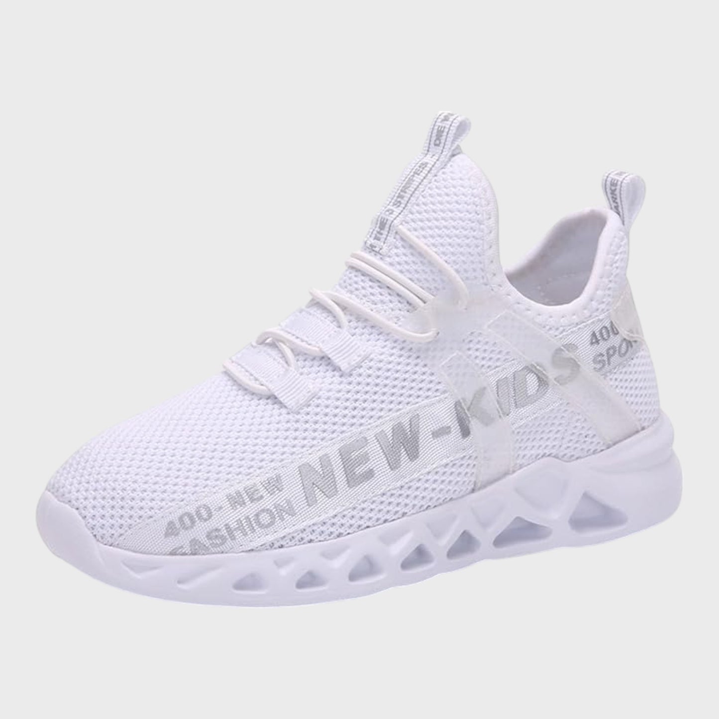 White Double Mesh Fly Trainers