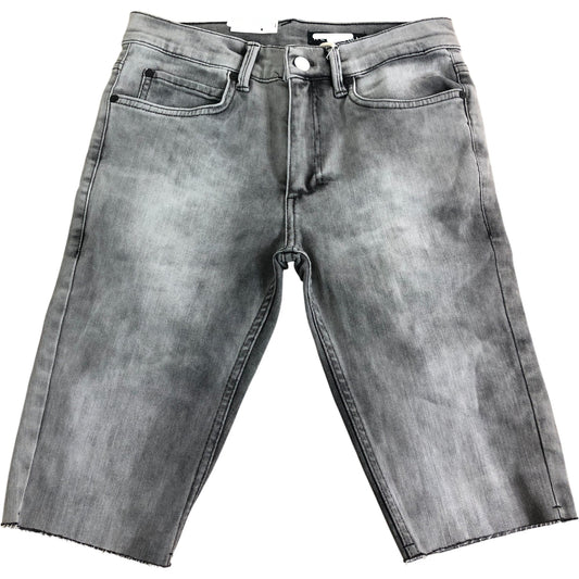 Branded Skinny Denim Shorts W28 L32 Men's Ice Grey
