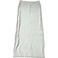 River Island Women's Knitted Midi Skirt Cream Ribbed Cotton Blend Size 6