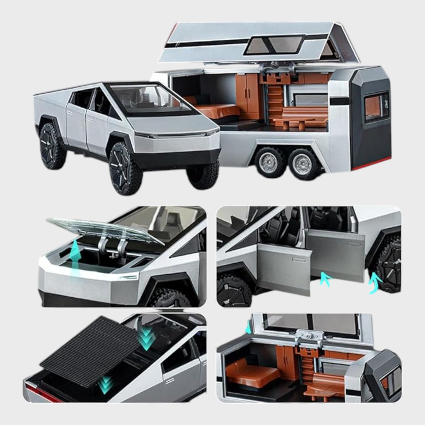 Pickup Truck And Trailer RV