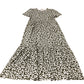 Short Sleeve Midi Dress Women's Patterned Cotton Modal UK12