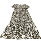 Short Sleeve Midi Dress Women's Patterned Cotton Modal UK12
