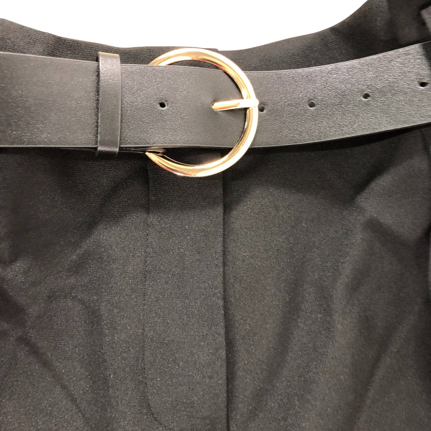 Lipsy London Black Barrel Trousers UK18 Belted