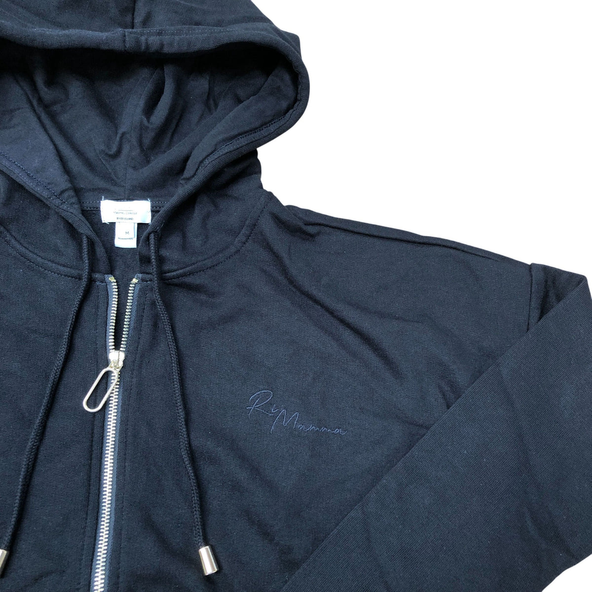 River Island Maternity Collection Black Zip Cropped Hoodie
