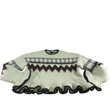 River Island Sweater UK Small Women's Knit Jumper Patterned Long Sleeve