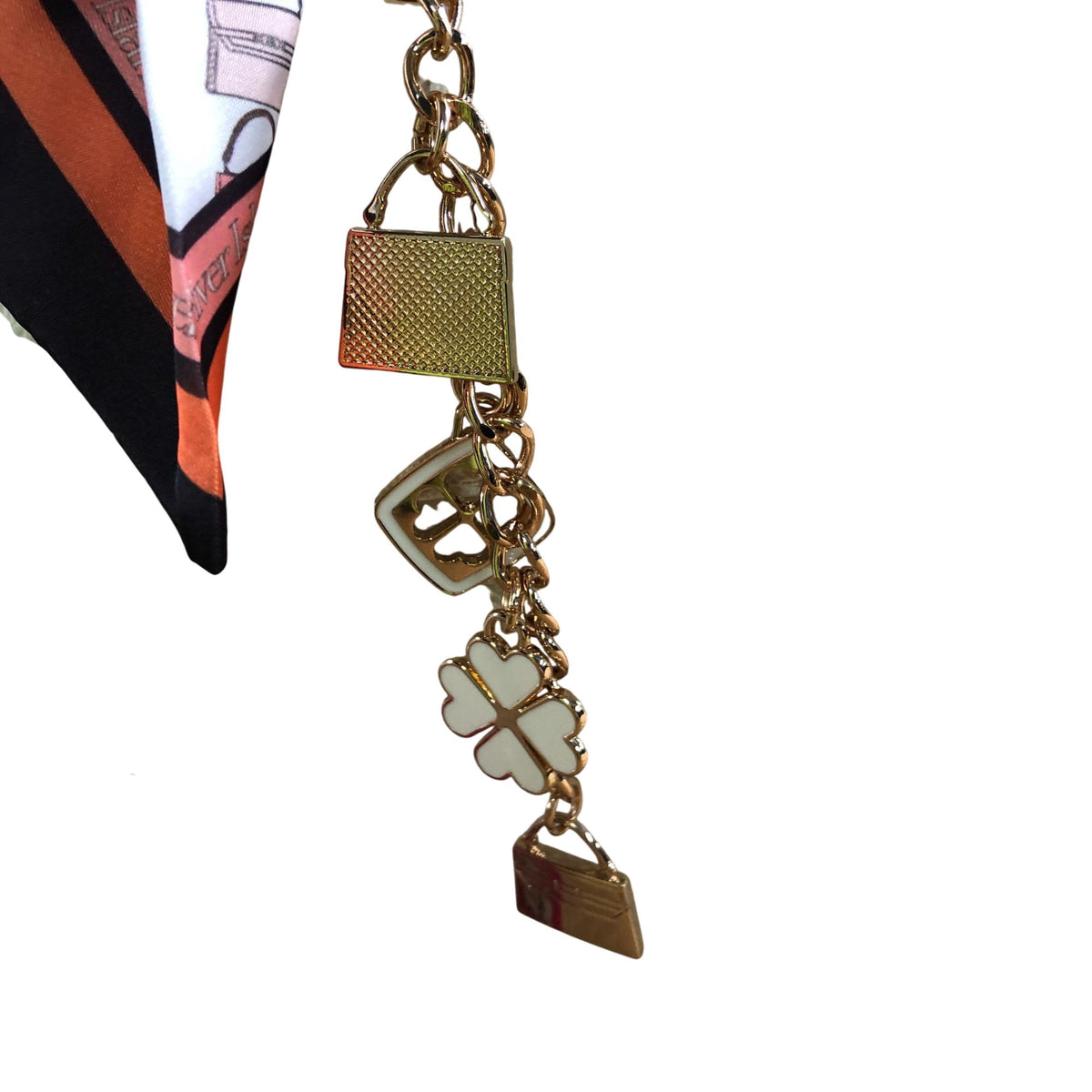 River Island Handbag Cream With Scarf Accessory