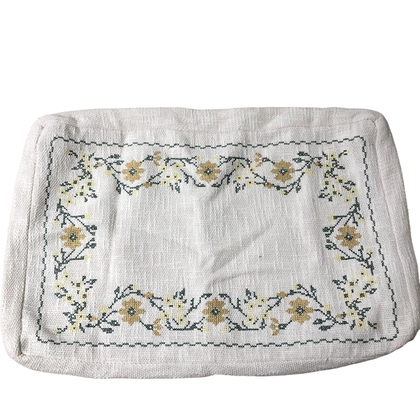 Square Pillowcase Plain Cream Cotton Blend Bedding Home Decor 41cm x 61cm