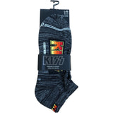 KISS Crew Socks L/G Men's 9-12 Women's 11-14 Black Cushioning Design
