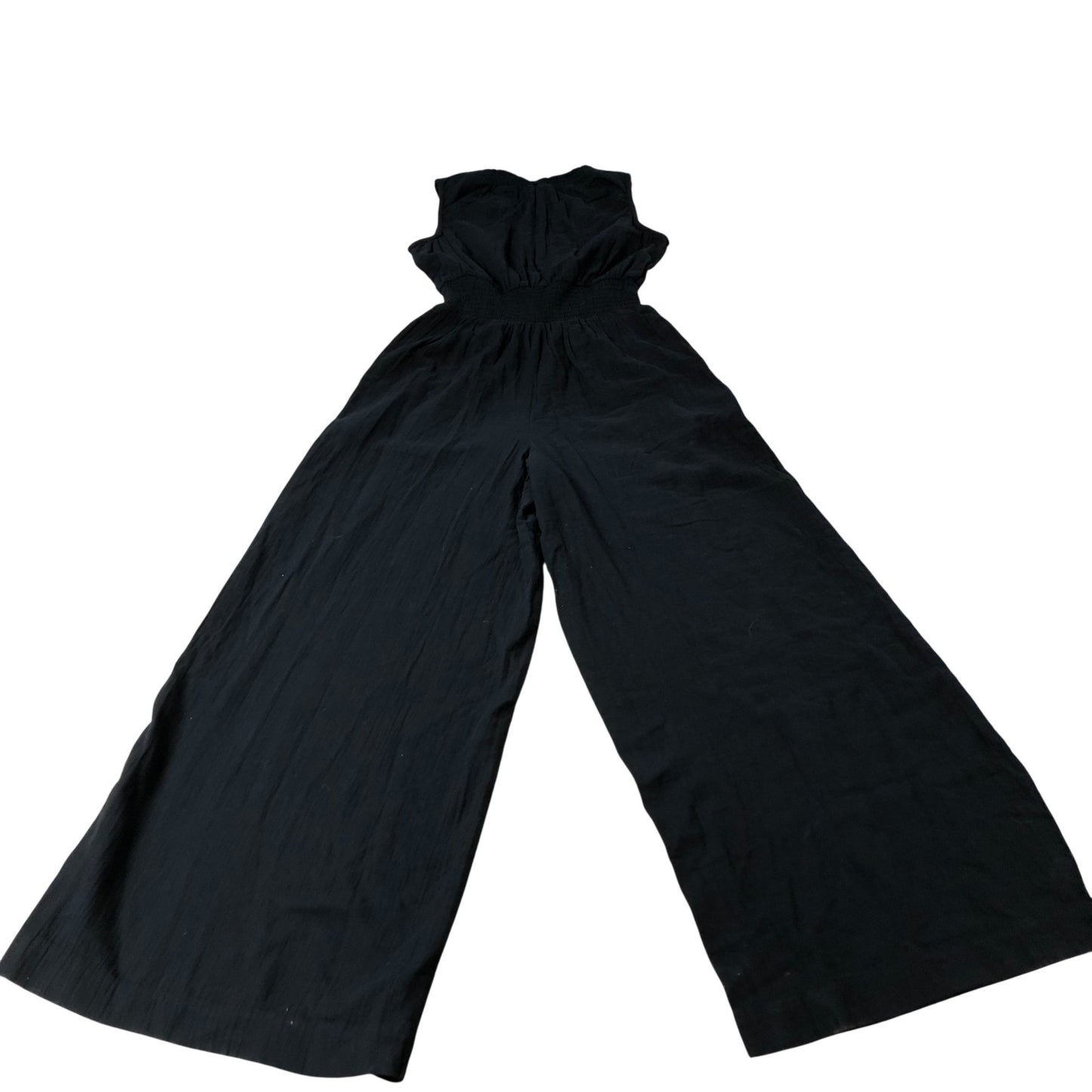 Boden Black Jumpsuit Women's Cotton Wide Leg Sleeveless Summer Outfit UK8