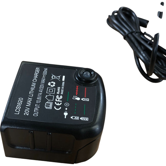 Lithium Battery Charger With Plug And Cable For Black & Decker LCS1620 20V Max