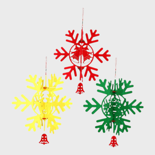 3 Pieces Christmas Snowflake Decorations