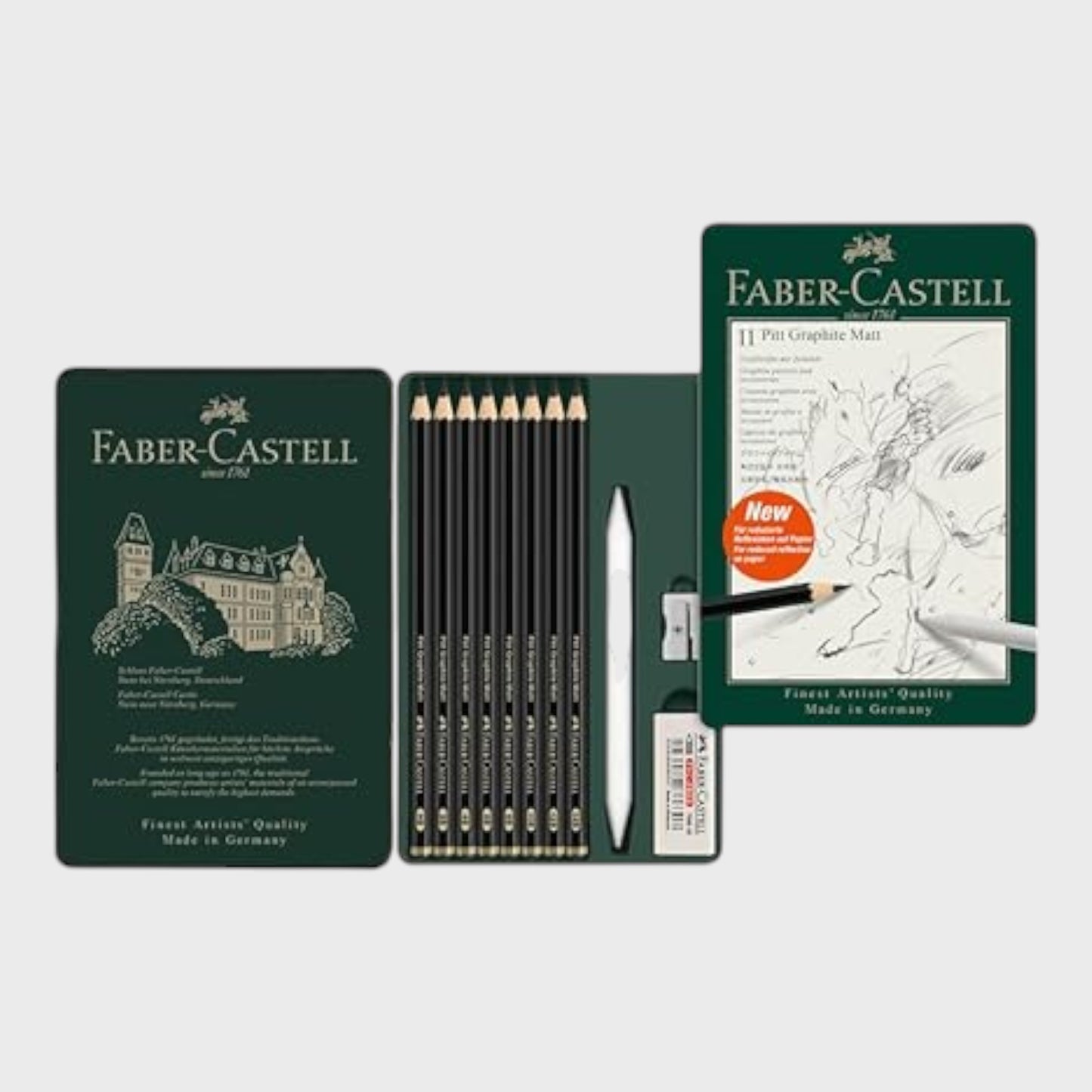 Faber Castell - Pitt Graphite Matt Pencils - Tin of 11