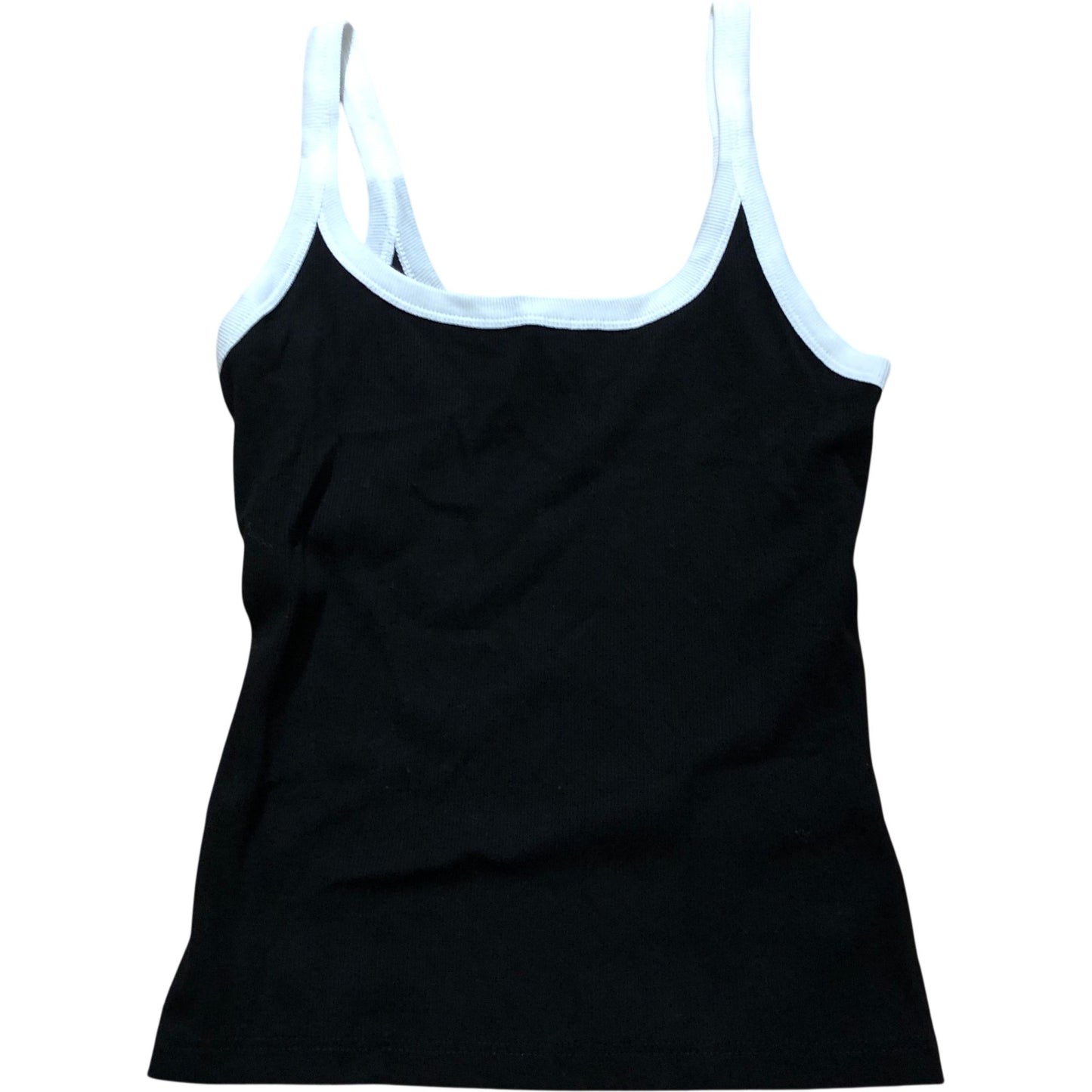 River Island Relaxed Black Tank Top Size S Women's Casual Cotton Blend